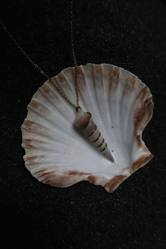 DAINTY SPIRAL SHELL NECKLACE